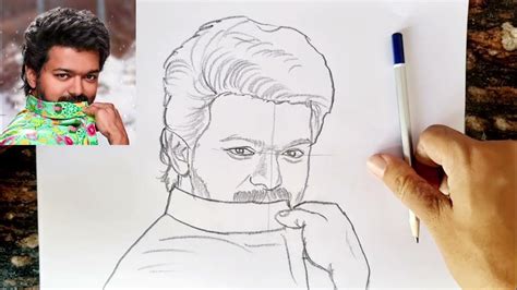 how to draw vijay|More.